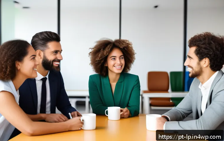 고정관념 없는 표현을 위해 기억해야 할 요소 - A diverse group of professionals in a modern Brazilian office environment, engaged in an active list...